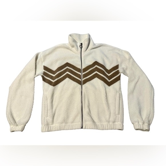 Abercrombie & Fitch Jackets & Blazers - Abercrombie & Fitch Women’s Full Zip Chevron Striped Fleece Jacket Size XS​​